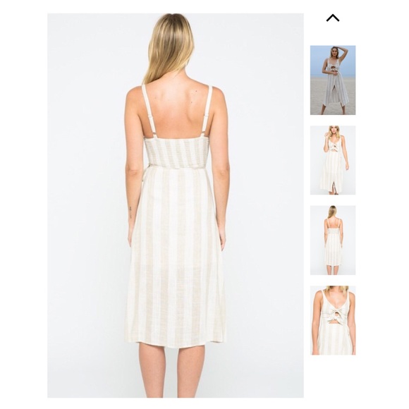 Tie Front Midi Dress - Picture 4 of 7